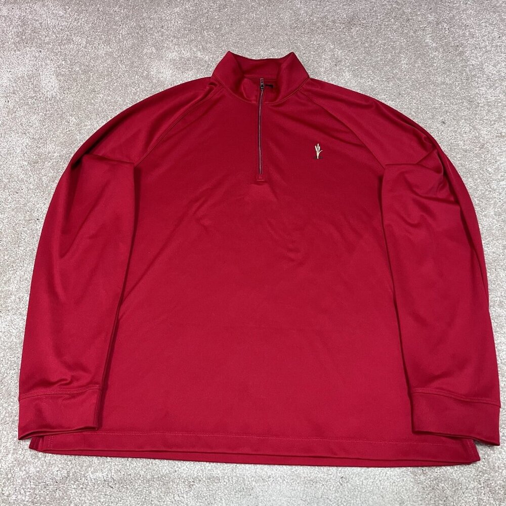 Greg Norman Activewear Jacket Men’s Red Long Sleeve 1/4 Zip Pullover Size Large